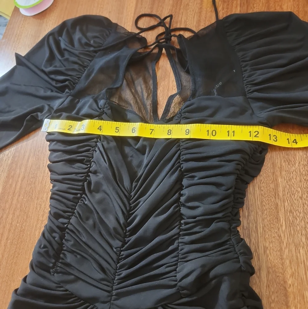 Bebe black ruched dress size XS #009